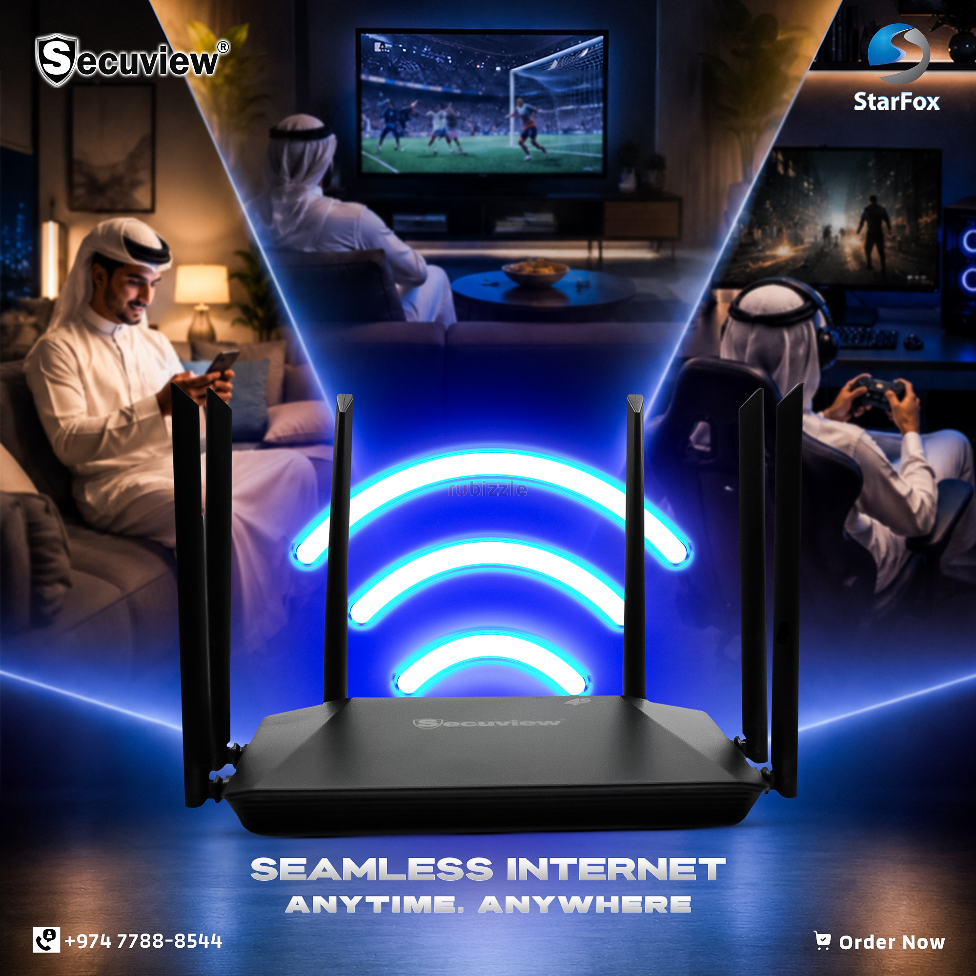 Secuview 11ac 1200Mbps Wide-Range Wireless 4G LTE Router.