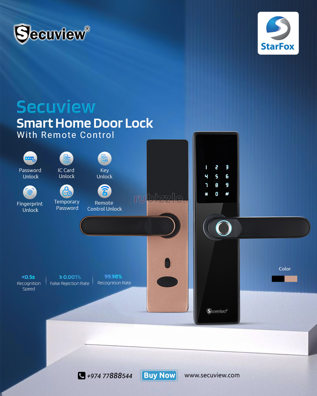 Secuview Smart Home Door Lock with Remote Control