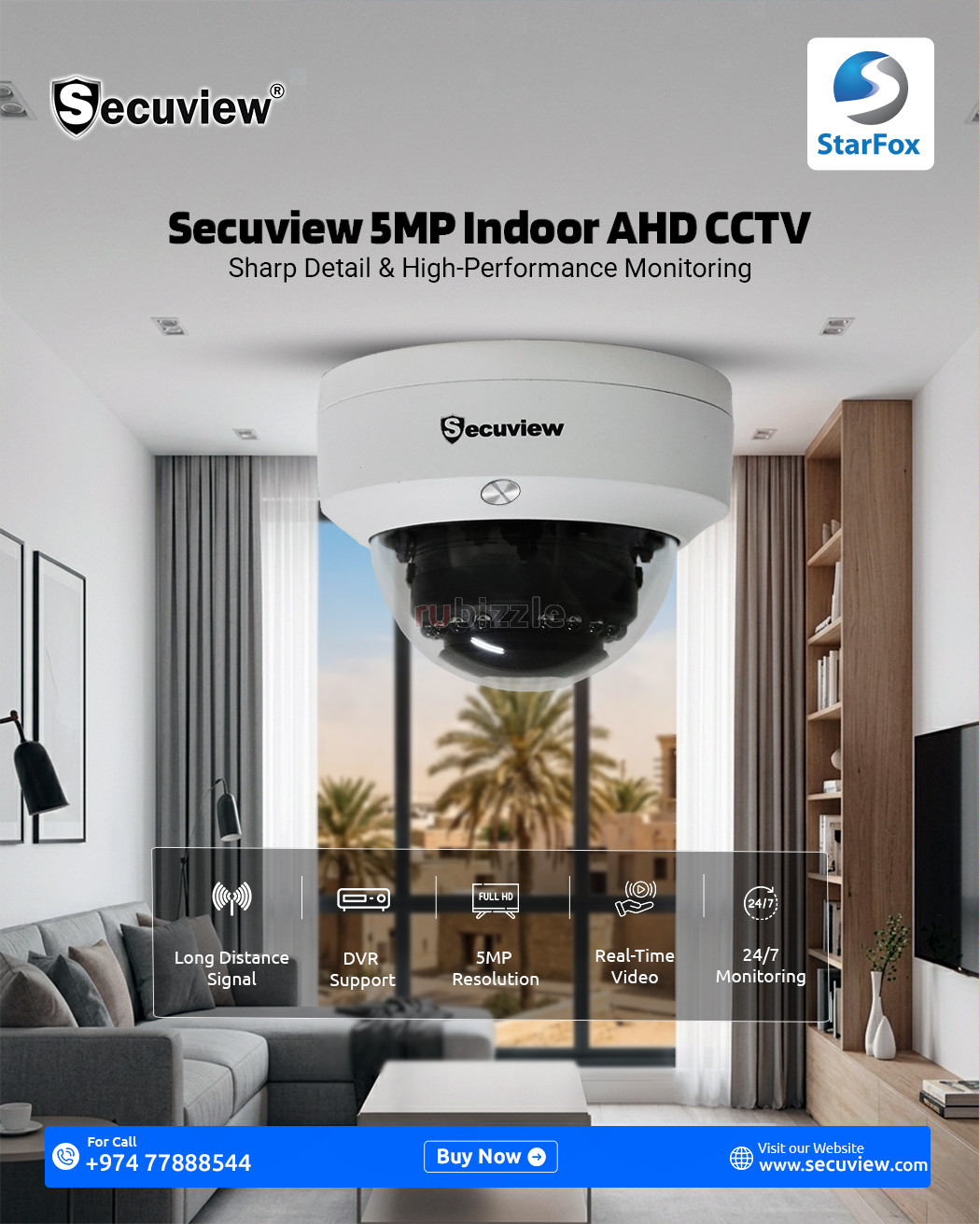 Secuview 5MP Indoor AHD CCTV | Sharp Detail & High-Performance Monitor