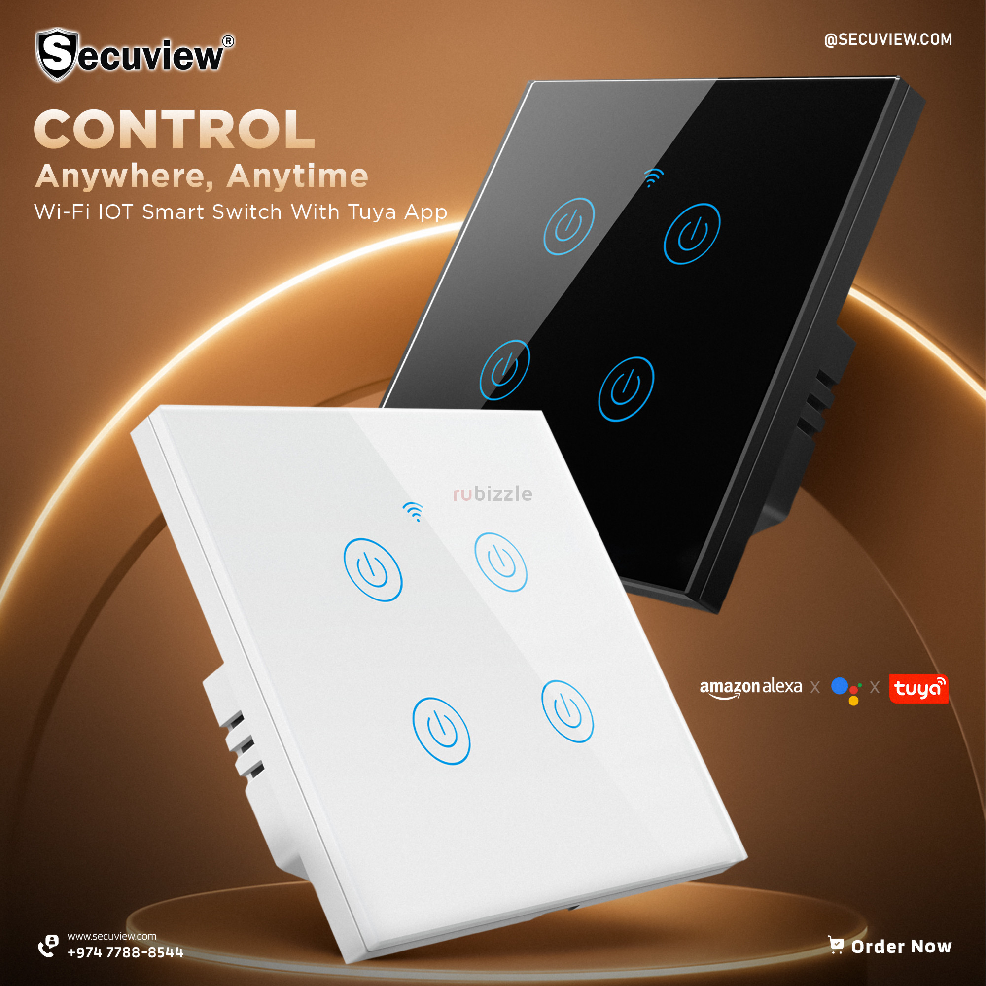 Secuview Wi-Fi IOT Smart Switch With Tuya App