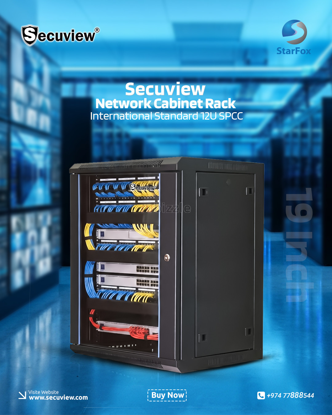 Secuview 19 Inch International Standard 12U SPCC Network Cabinet
