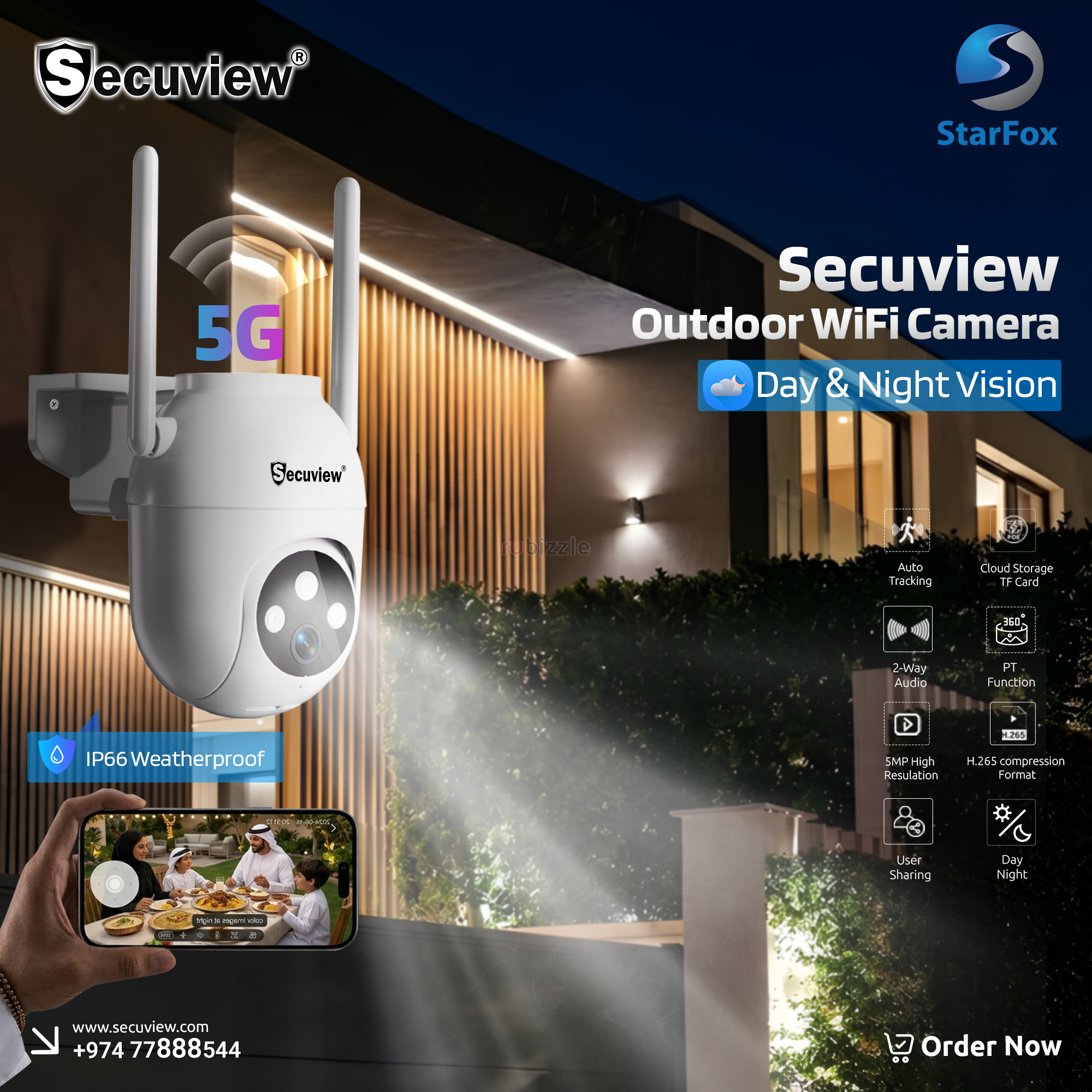 Secuview WiFi Outdoor Weatherproof Security Camera