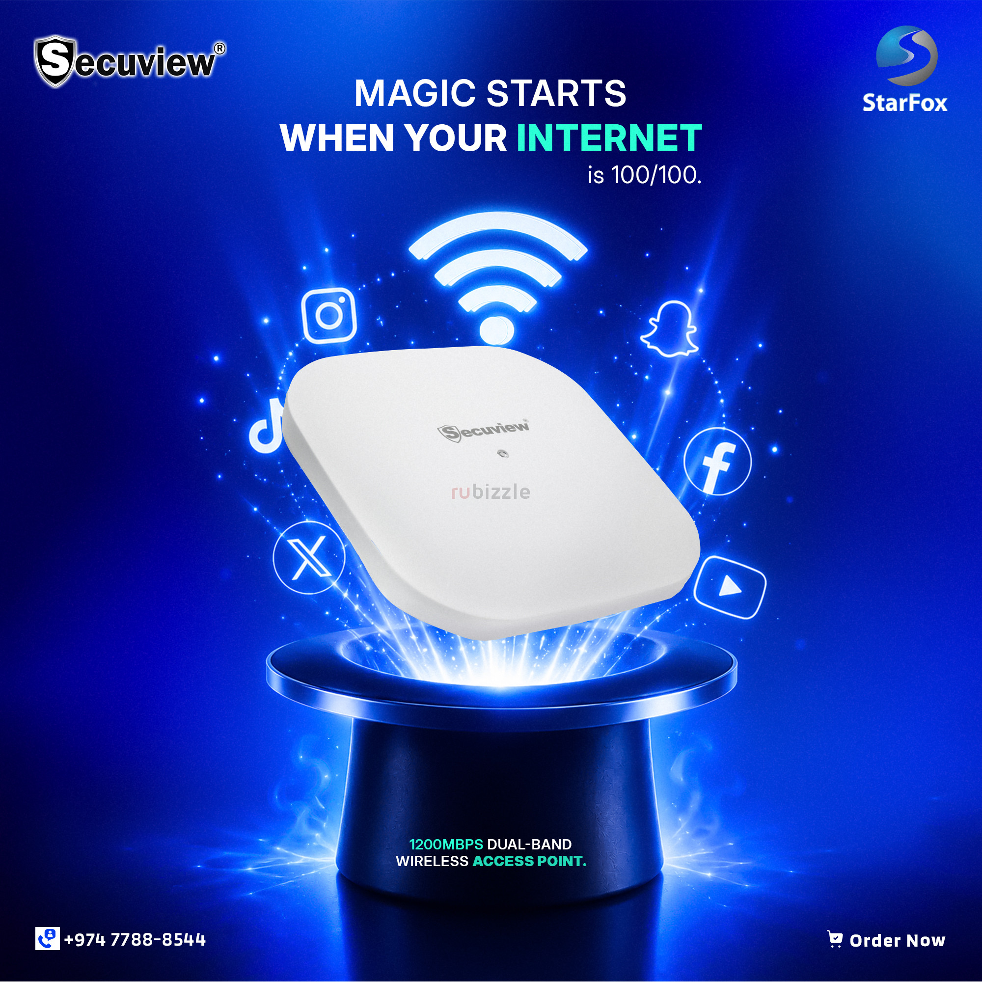 Secuview 1200Mbps Dual-Band Wireless Access Point.