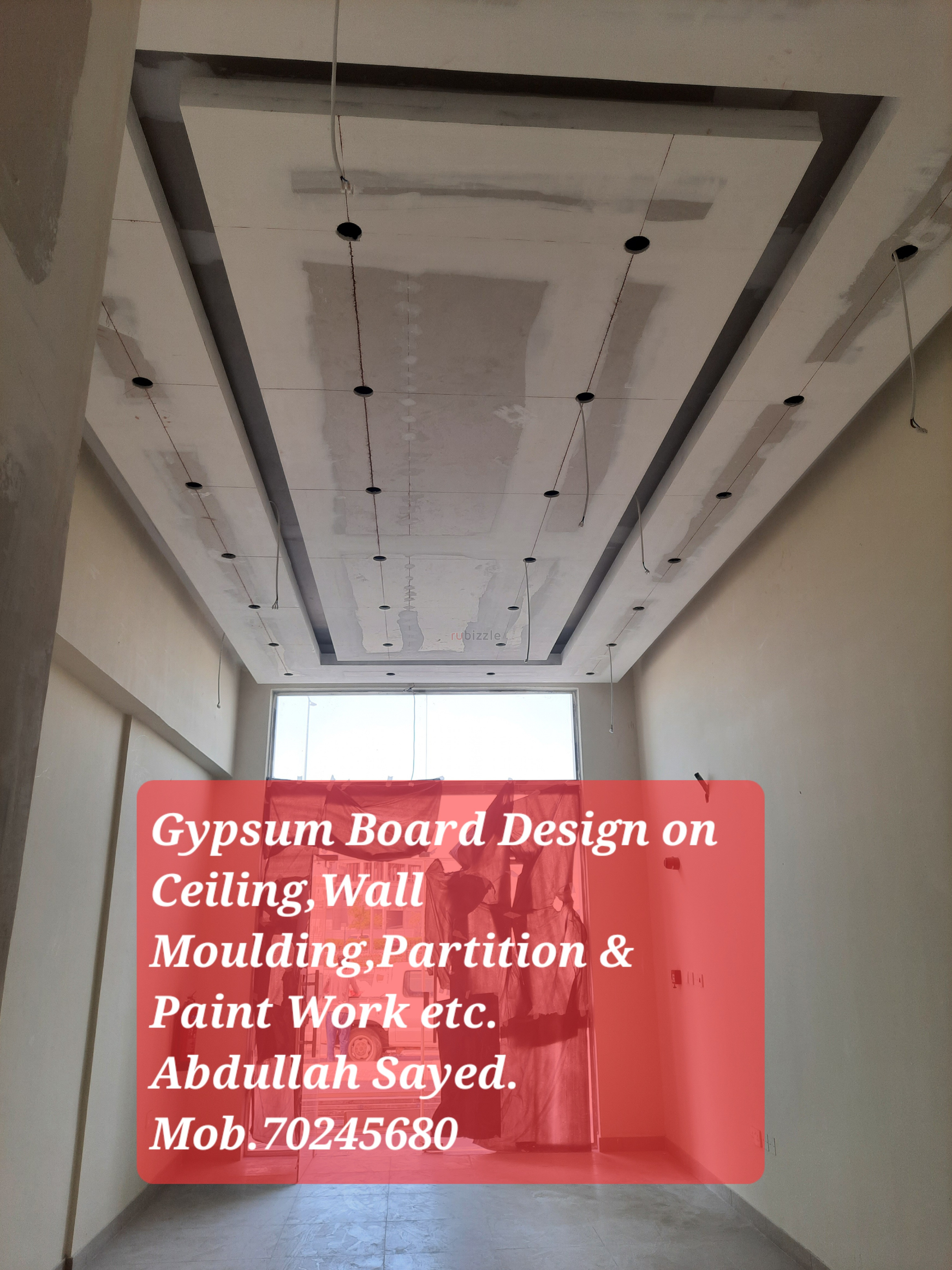 Gypsum Board Decor on Ceiling,Partition & Wall Moulding Work etc