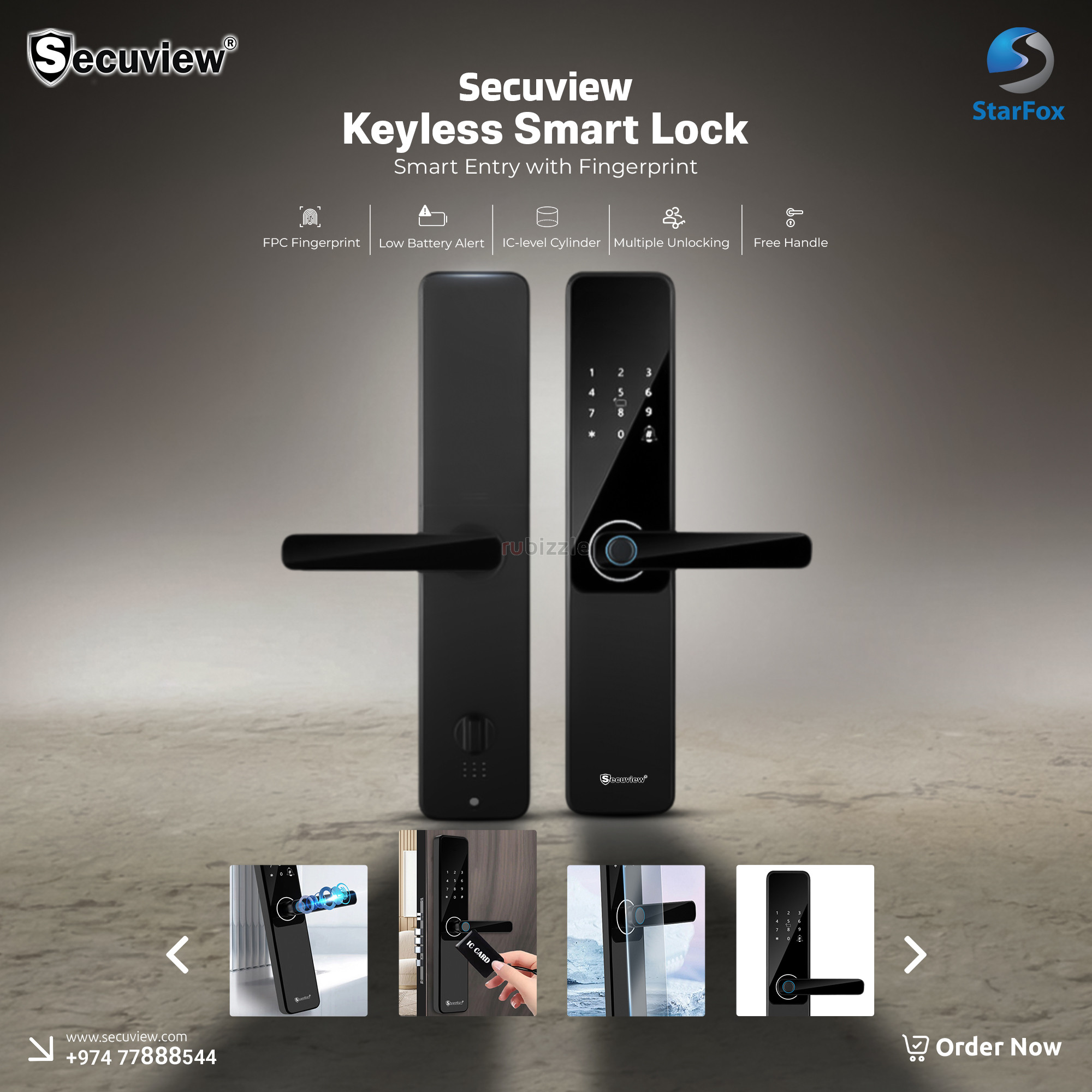 Secuview Keyless Entry Smart Door Lock (Fingerprint)