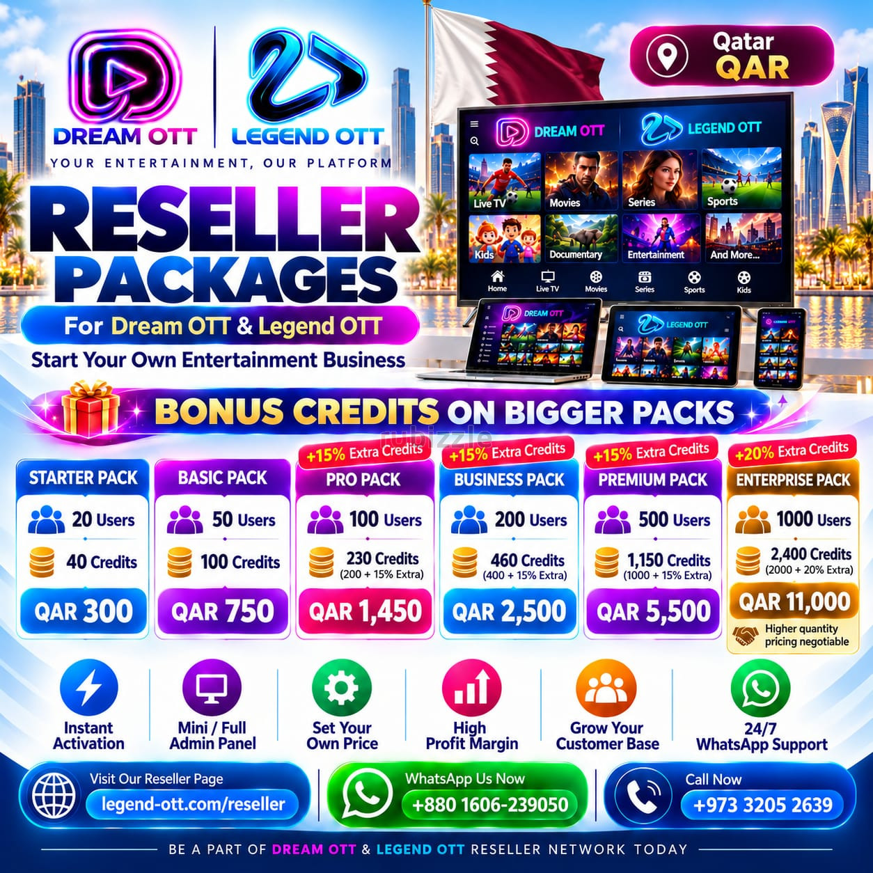 Legend OTT Reseller Price Qatar